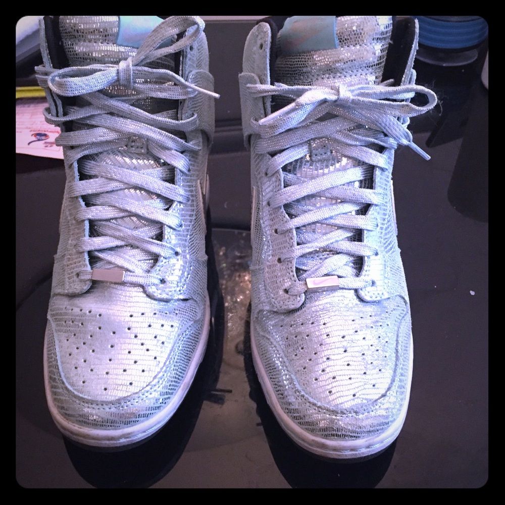 Nike Hi Dunks Silver